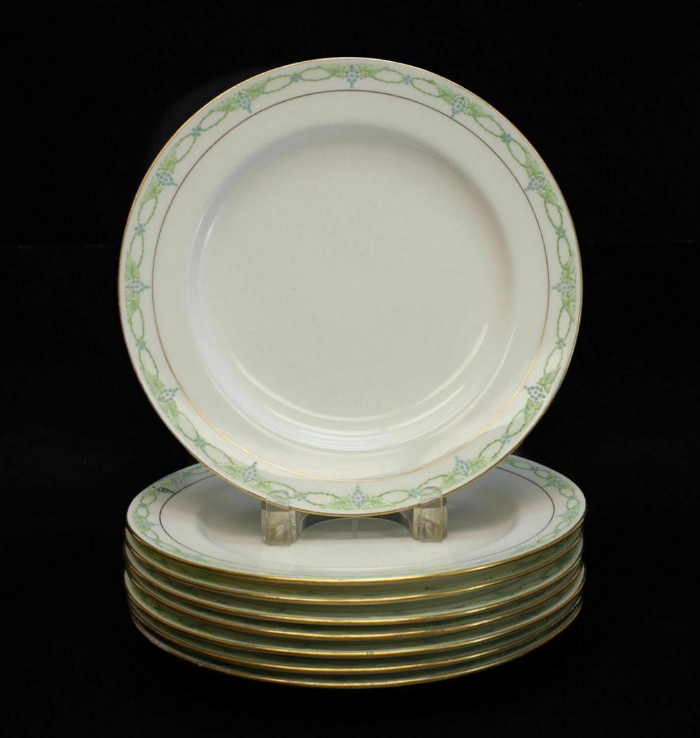 8 Minton Porcelain & Enamel Dinner Plates in Anita (1 of 3)