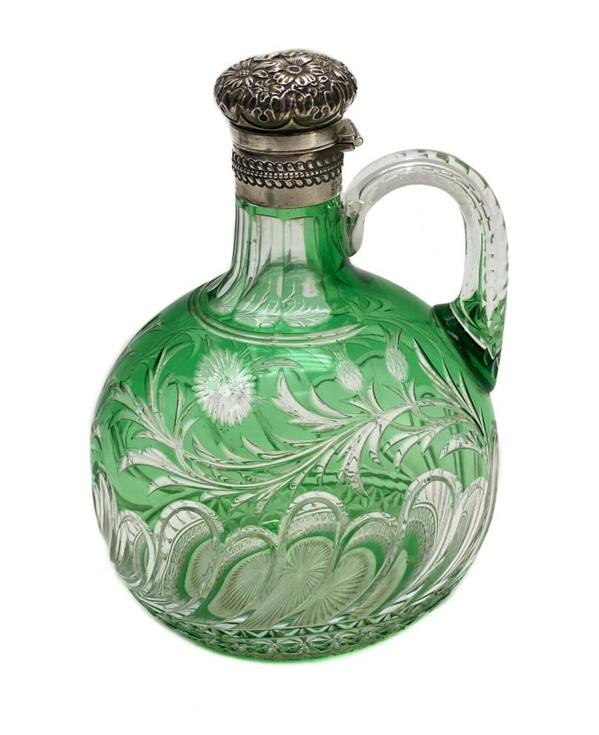 Gorham Sterling Silver Stevens & Williams  Glass Jug (1 of 8)
