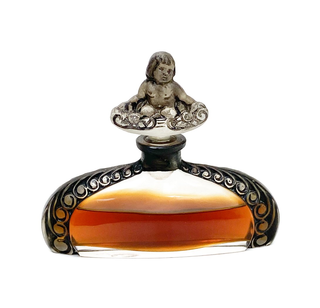 CzechoSlovakia Cut Glass Perfume Bottle. (1 of 7)