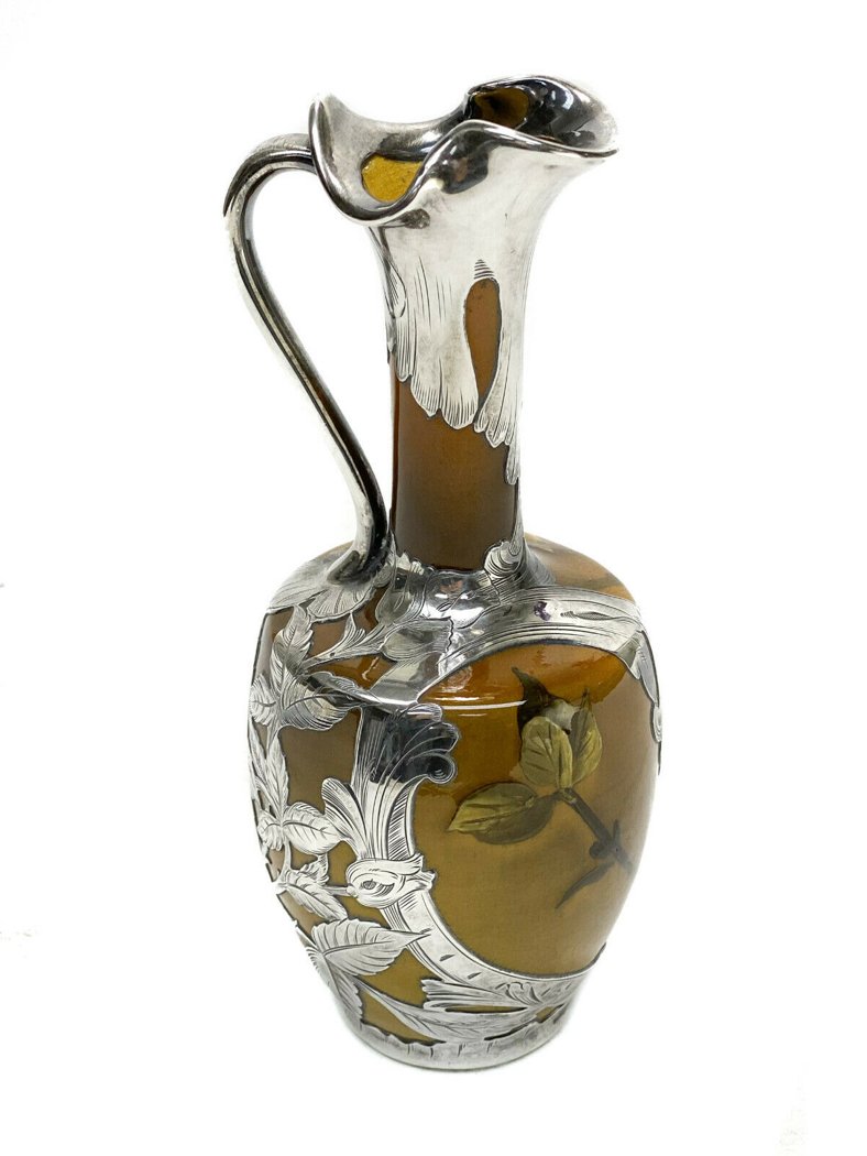 Rookwood Art Pottery Sterling Silver Overlay Ewer by (1 of 5)