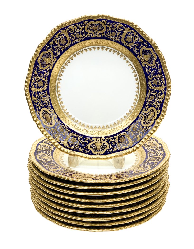 10 Coalport for Tiffany  Dinner Plates (1 of 7)