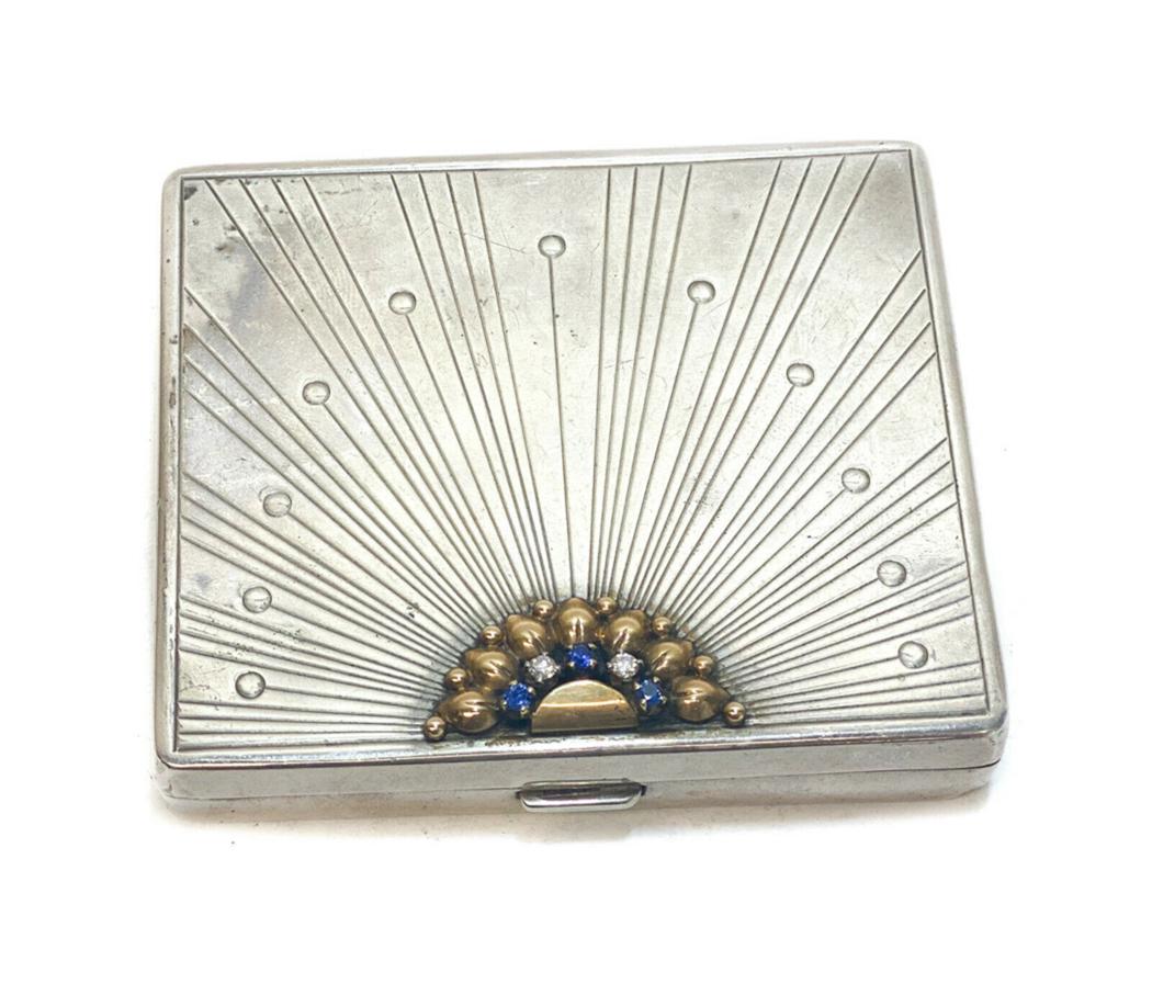 Wordley Allsop & Bliss Sterling 14k Gold Cigarette Box (1 of 5)