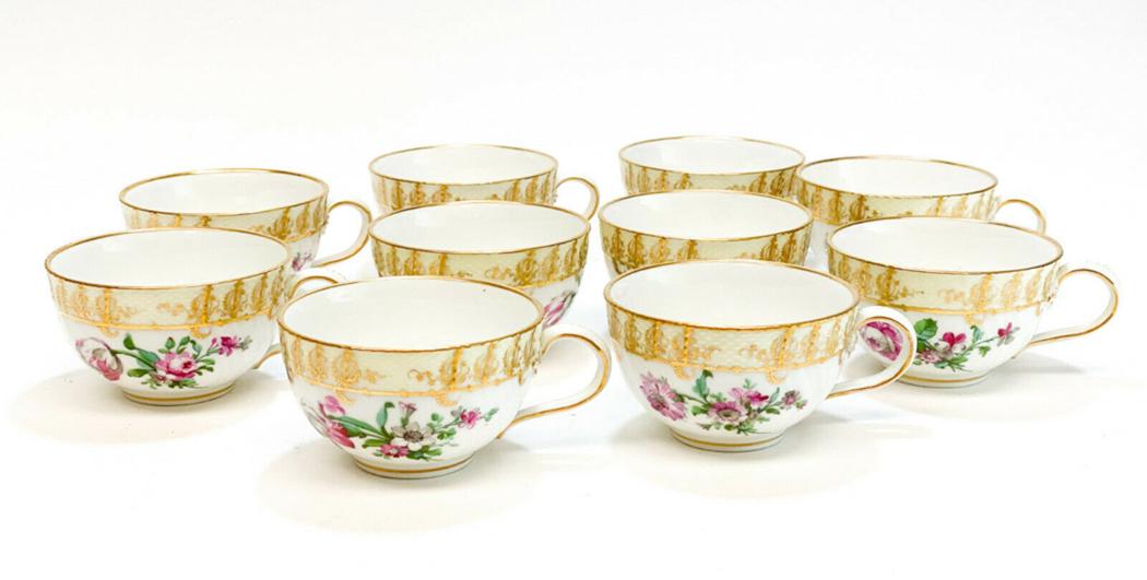 10 KPM Germany Porcelain Hand Painted Cups (1 of 5)