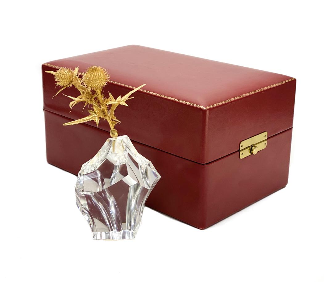 Steuben Crystal Glass Thistle Rock Sculpture (1 of 5)