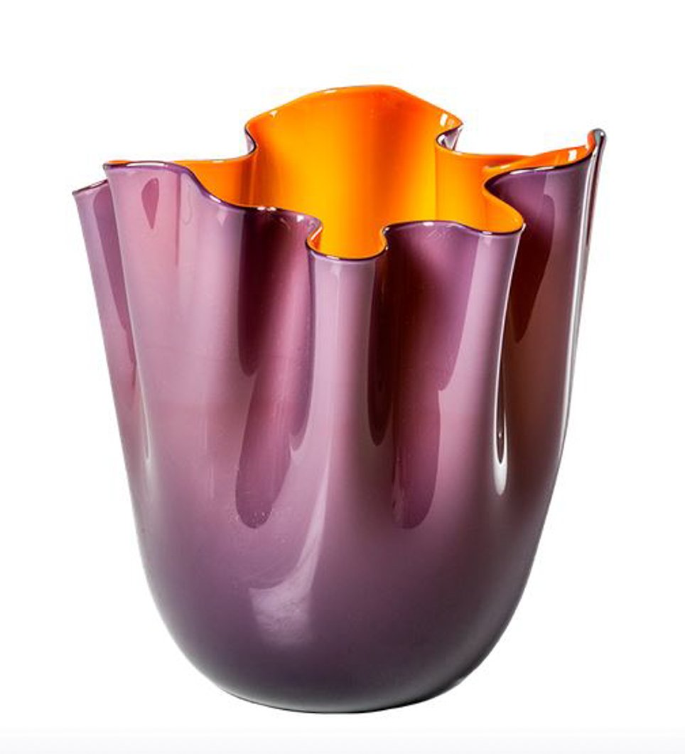 Venini Fazzoletto Opaline Glass Vase by Fulvio Bianconi (1 of 9)