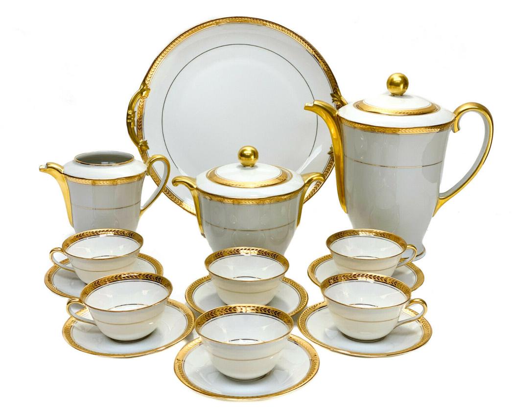 Charles Ahrenfeldt Limoges Porcelain Tea Set for 6 (1 of 5)