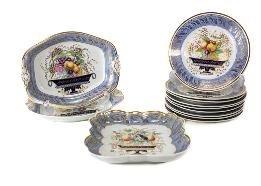 12 Paris Porcelain Dessert Service for 9 (1 of 4)