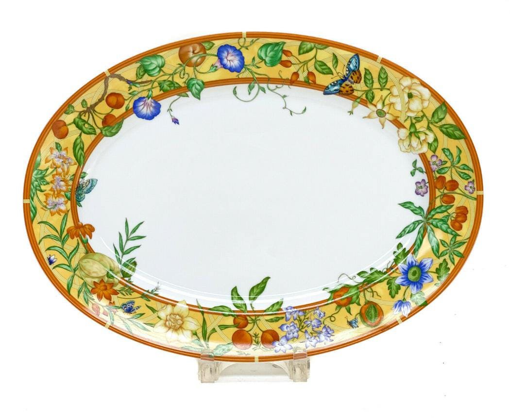 Hermes Porcelain Large Oval Platter in La Siesta (1 of 7)