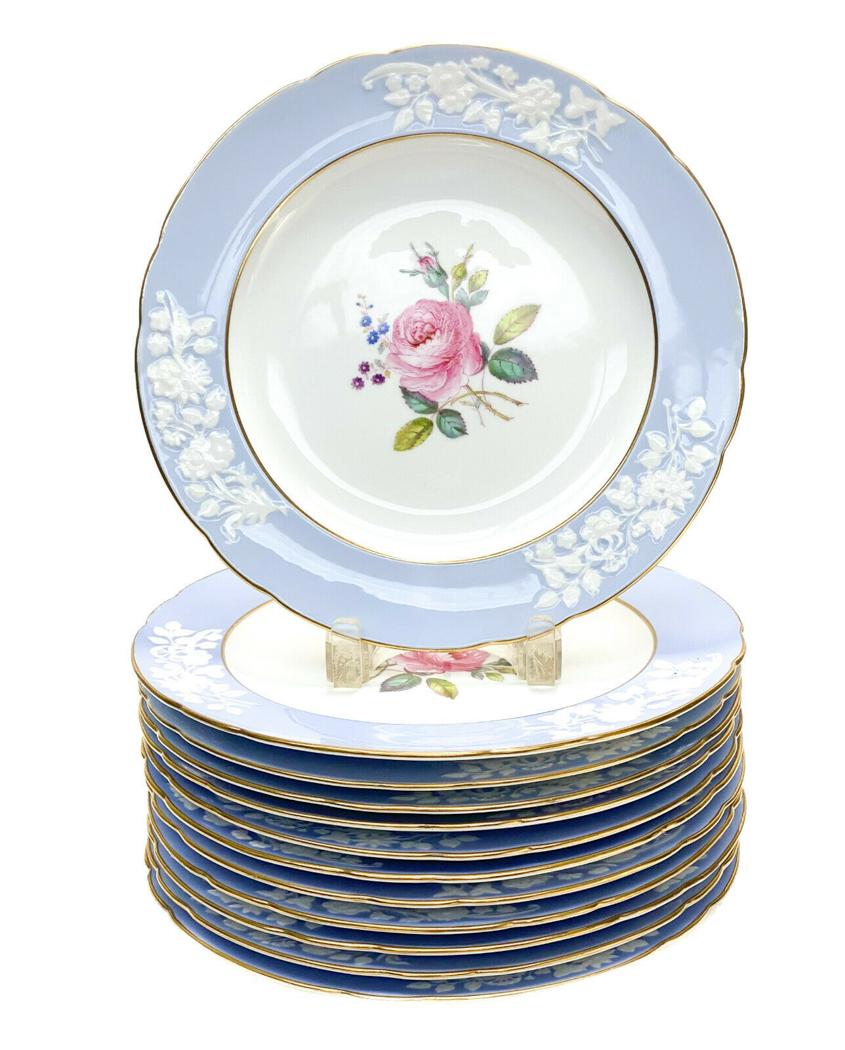 12 Copeland Spode Porcelain Dinner Plates Maritime Rose (1 of 4)