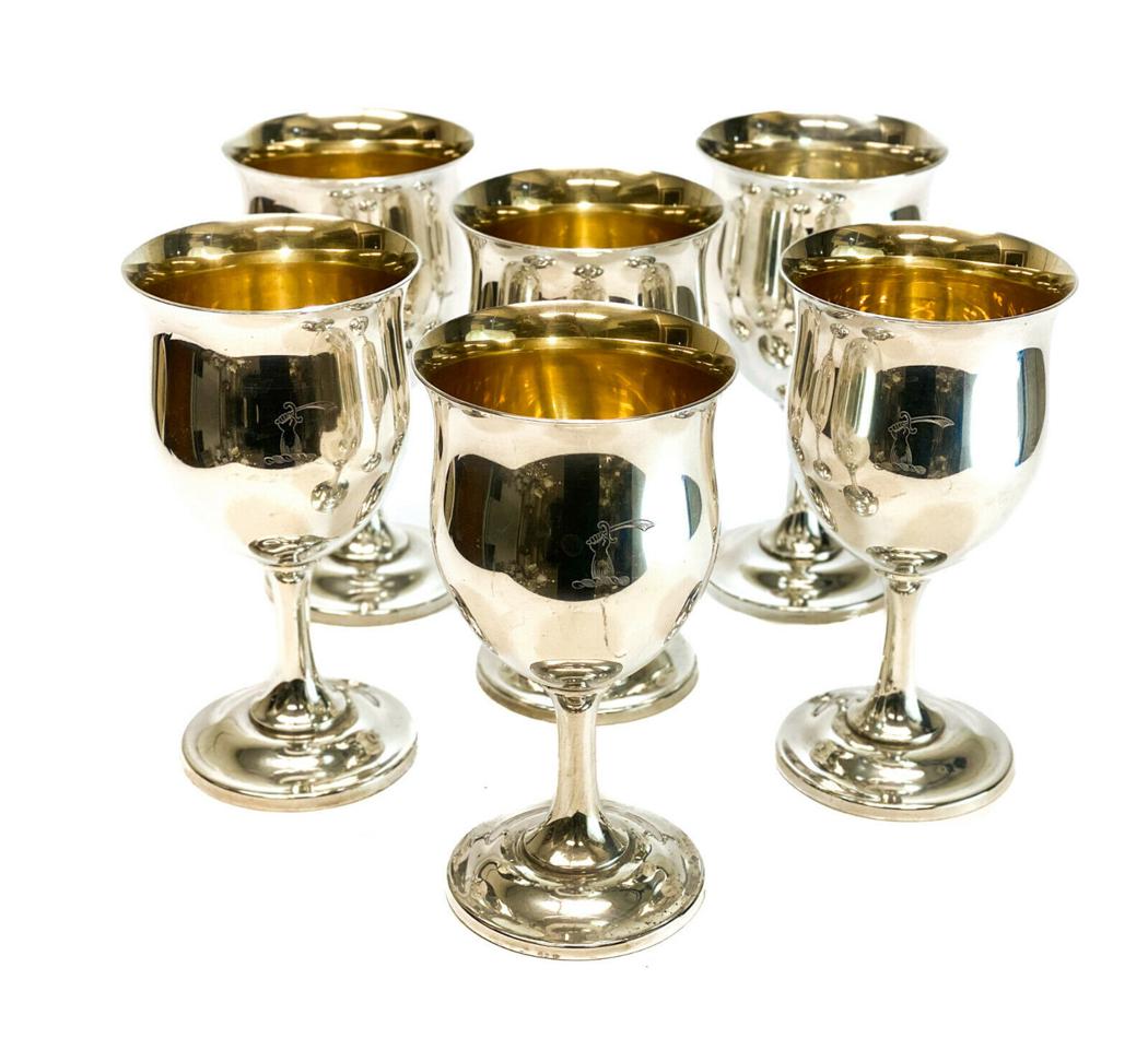 6 Reed Barton Sterling Silver Goblets in Queen (1 of 7)