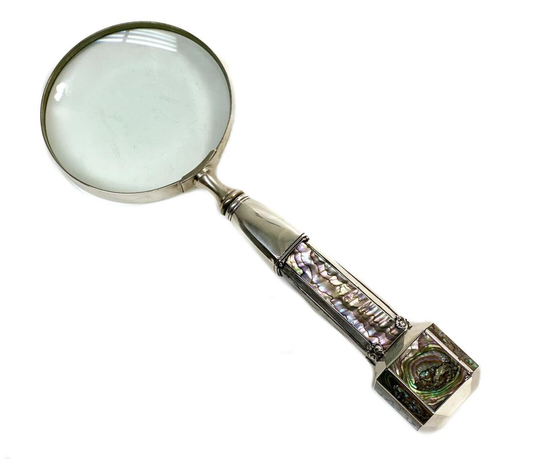 Tiffany Sterling Silver & Pearl Magnifying Glass, (1 of 5)