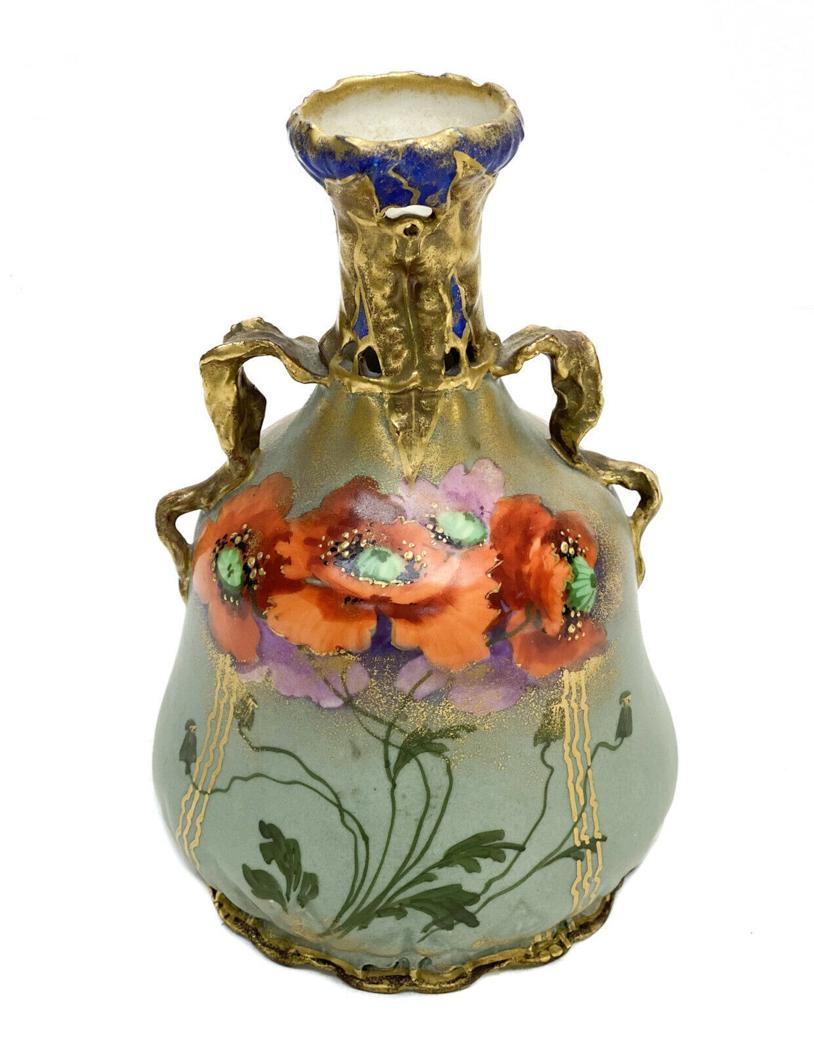 Ernst Wahliss Porcelain Pottery Twin Handled Vase (1 of 5)