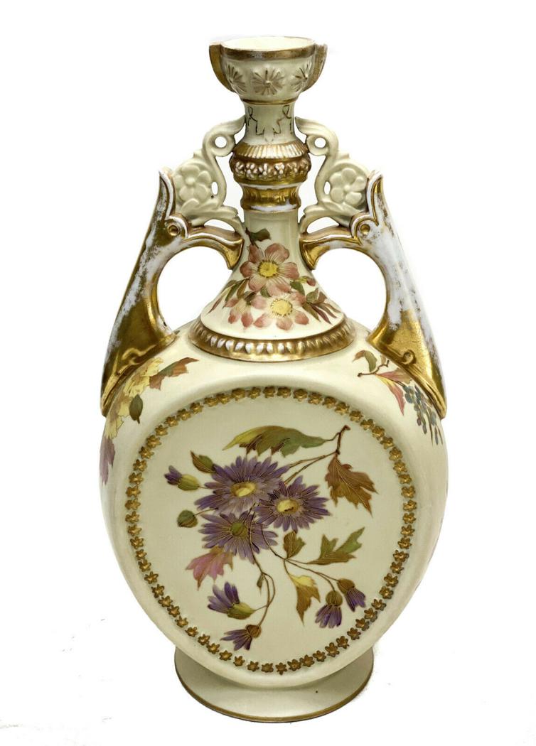 Royal Worcester Style  Porcelain Twin Handled Urn (1 of 7)