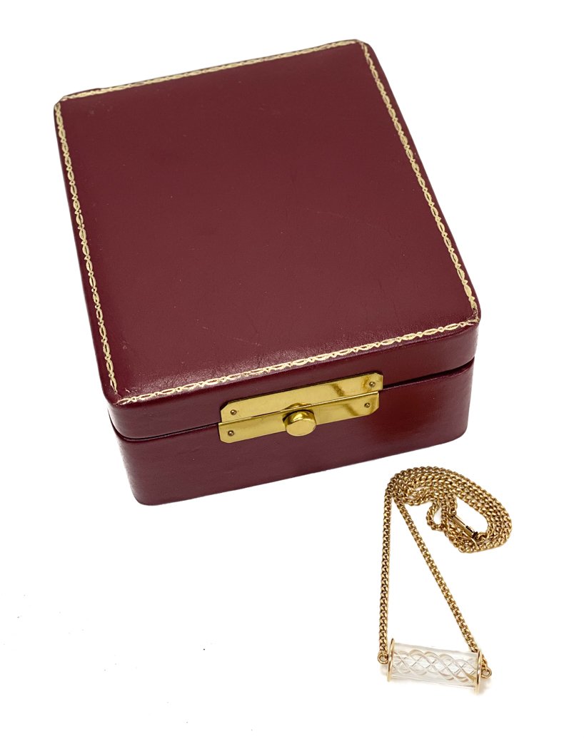 Steuben Air Twist 14k Glass Gold Necklace by Bernard X. (1 of 5)