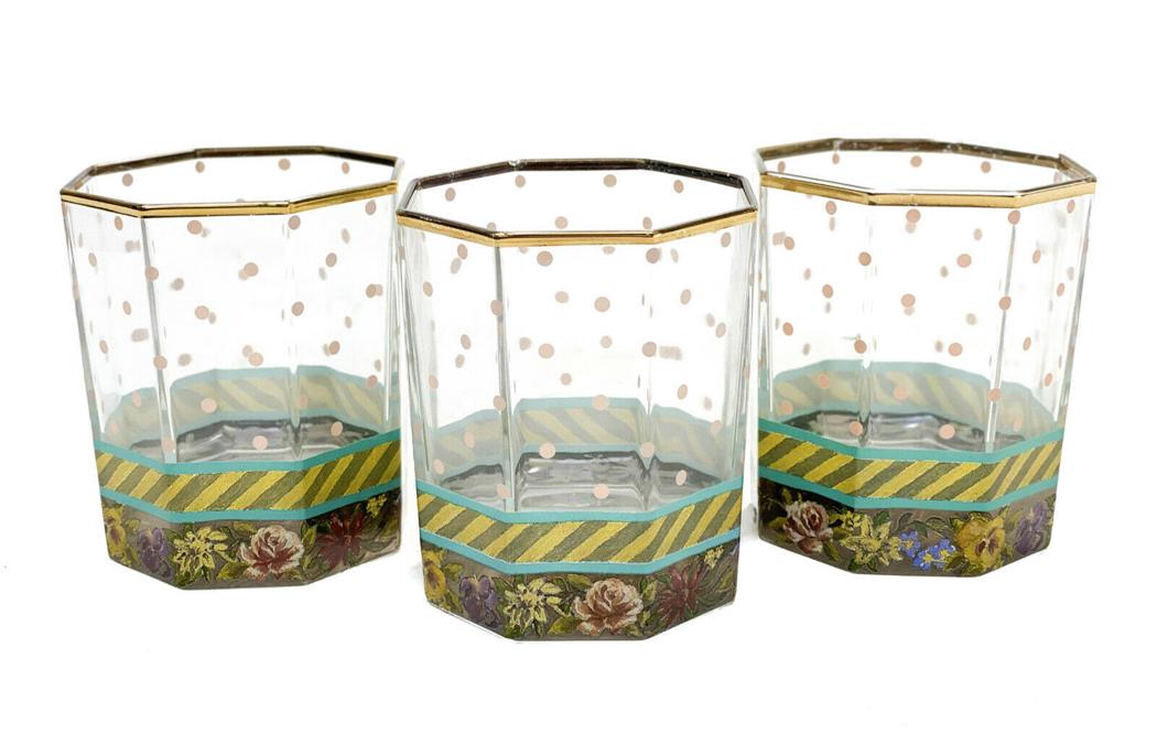 3 MacKenzie Childs Glass Old Fashioned in Circus (1 of 3)