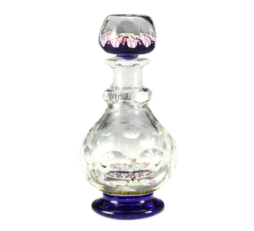 Perthshire Perfume Bottle Millefiori Faceted Glass (1 of 4)