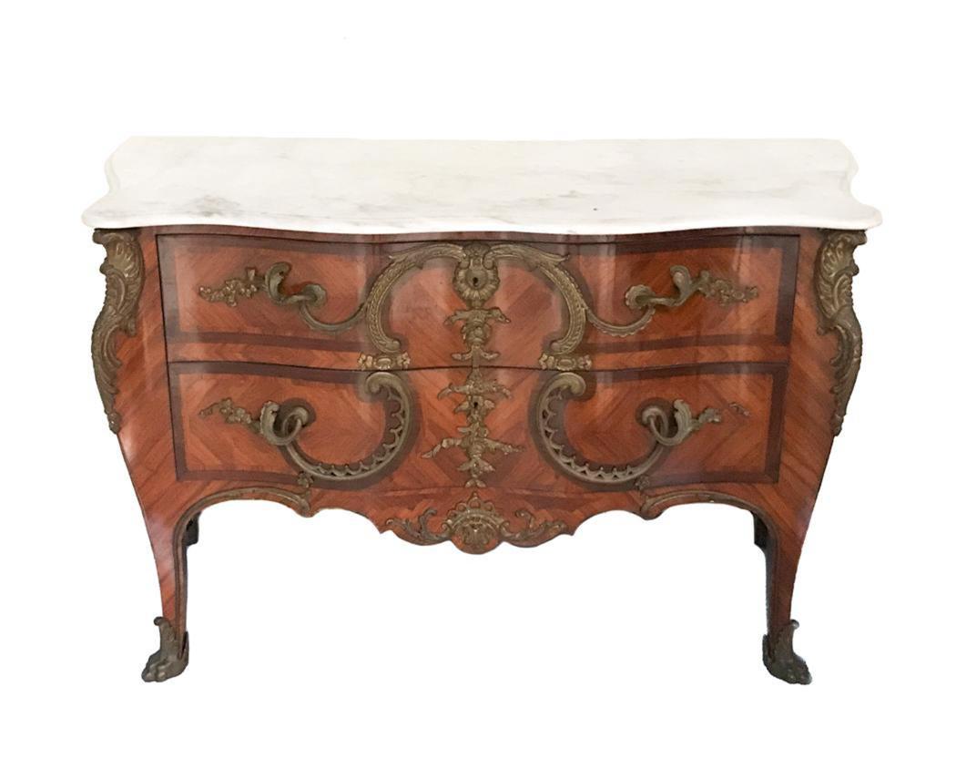 French Marble Top Side Board (1 of 5)