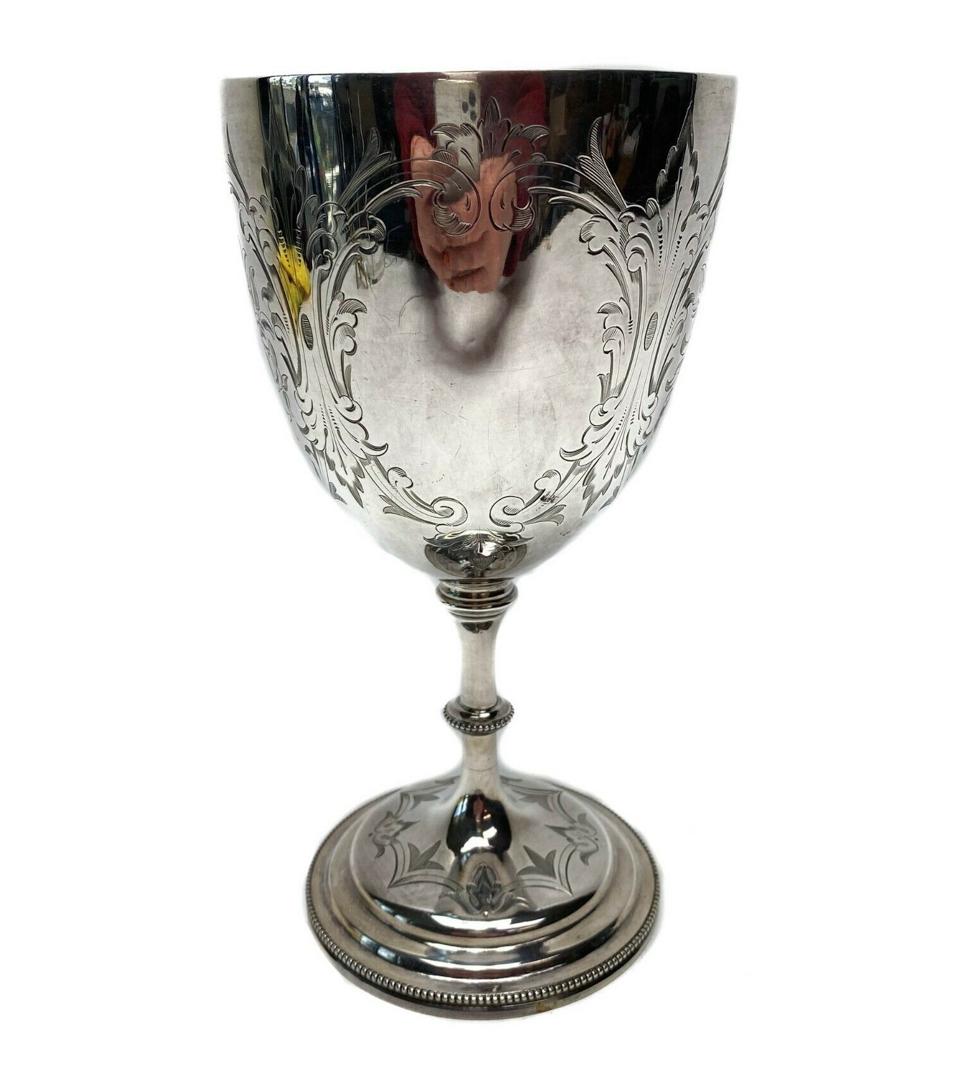 Large Henry Holland Silver Goblet, London, 1872 (1 of 6)