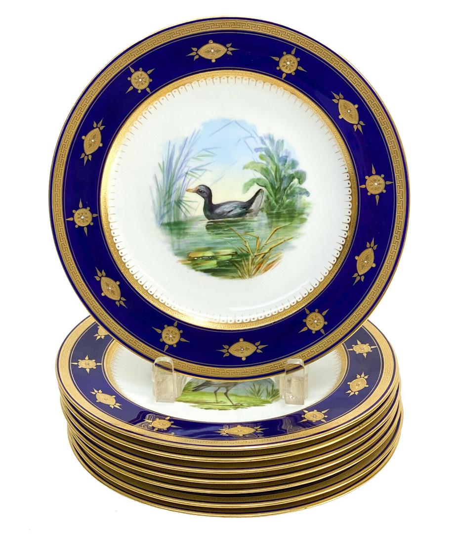 8 Minton England Hand Painted Porcelain Cabinet Plates (1 of 6)