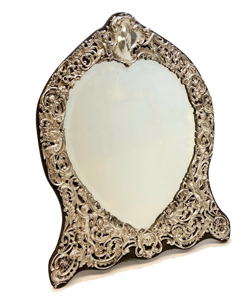 William Comyns & Sons Sterling Silver Table Mirror, (1 of 9)