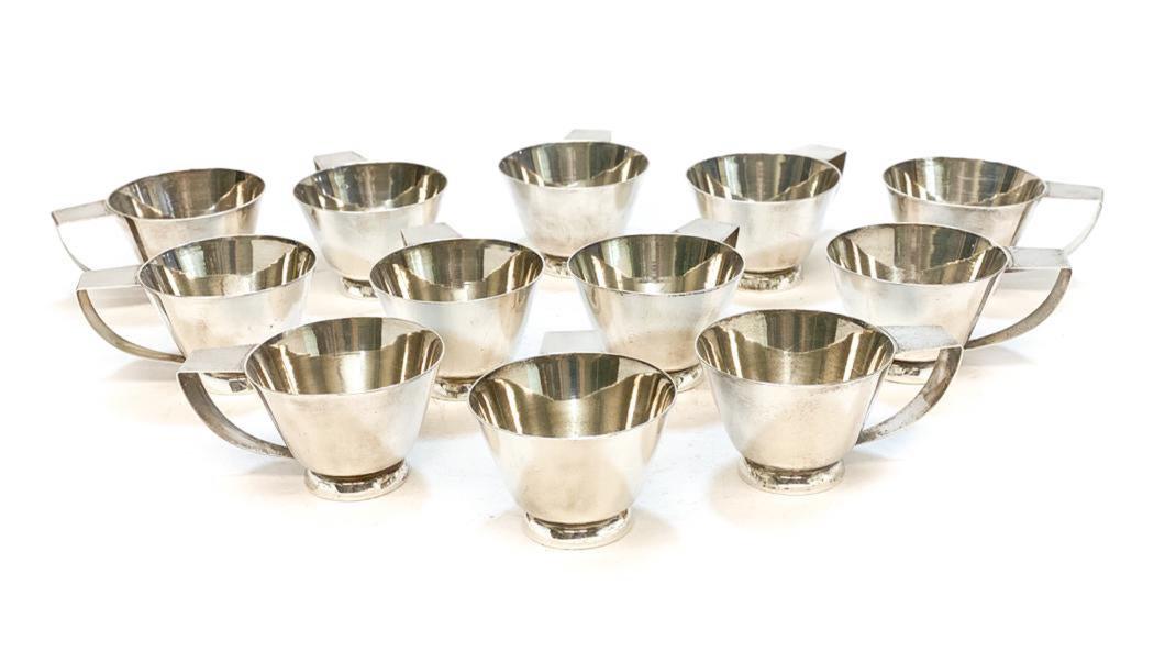 12 Allan Adler Sterling Silver Modernist Cups (1 of 4)