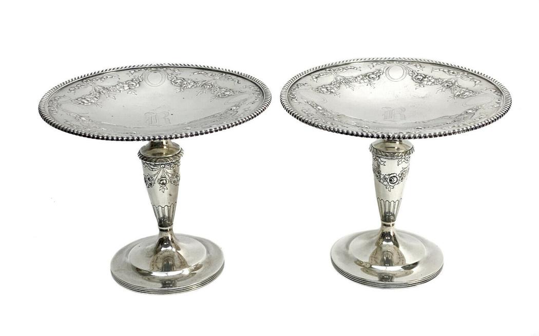 Pair Gorham Sterling Silver Footed Compotes (1 of 5)