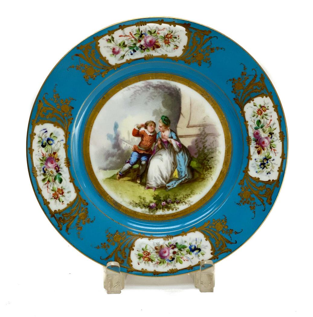 Sevres France Hand Painted Porcelain Cabinet Plate (1 of 3)
