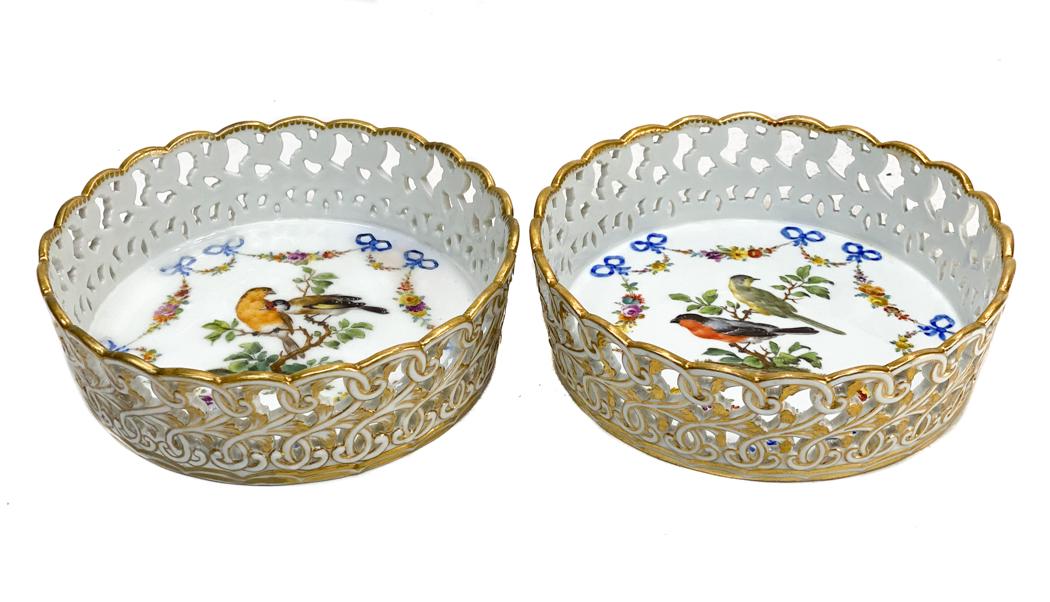 Pair Meissen Bottle Coasters (1 of 5)