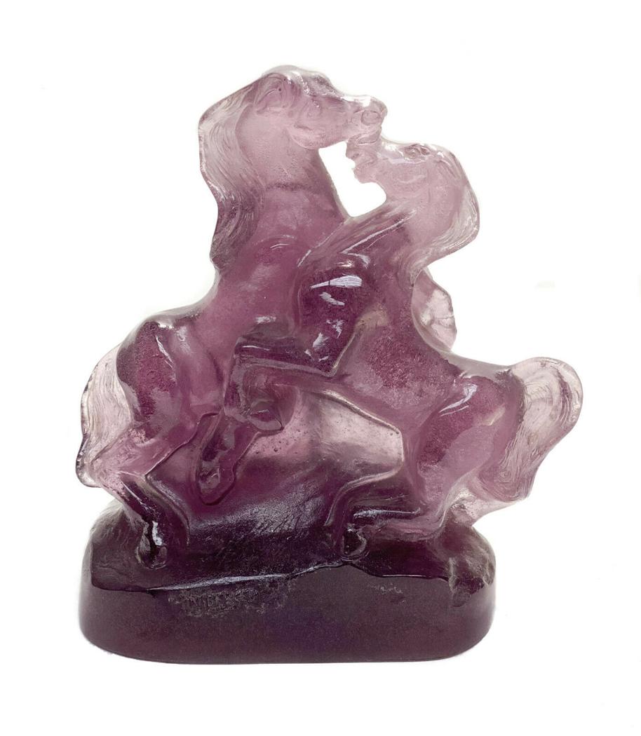 Daum France Pate-de-Verre Cavales Sculpture by Alexis (1 of 7)