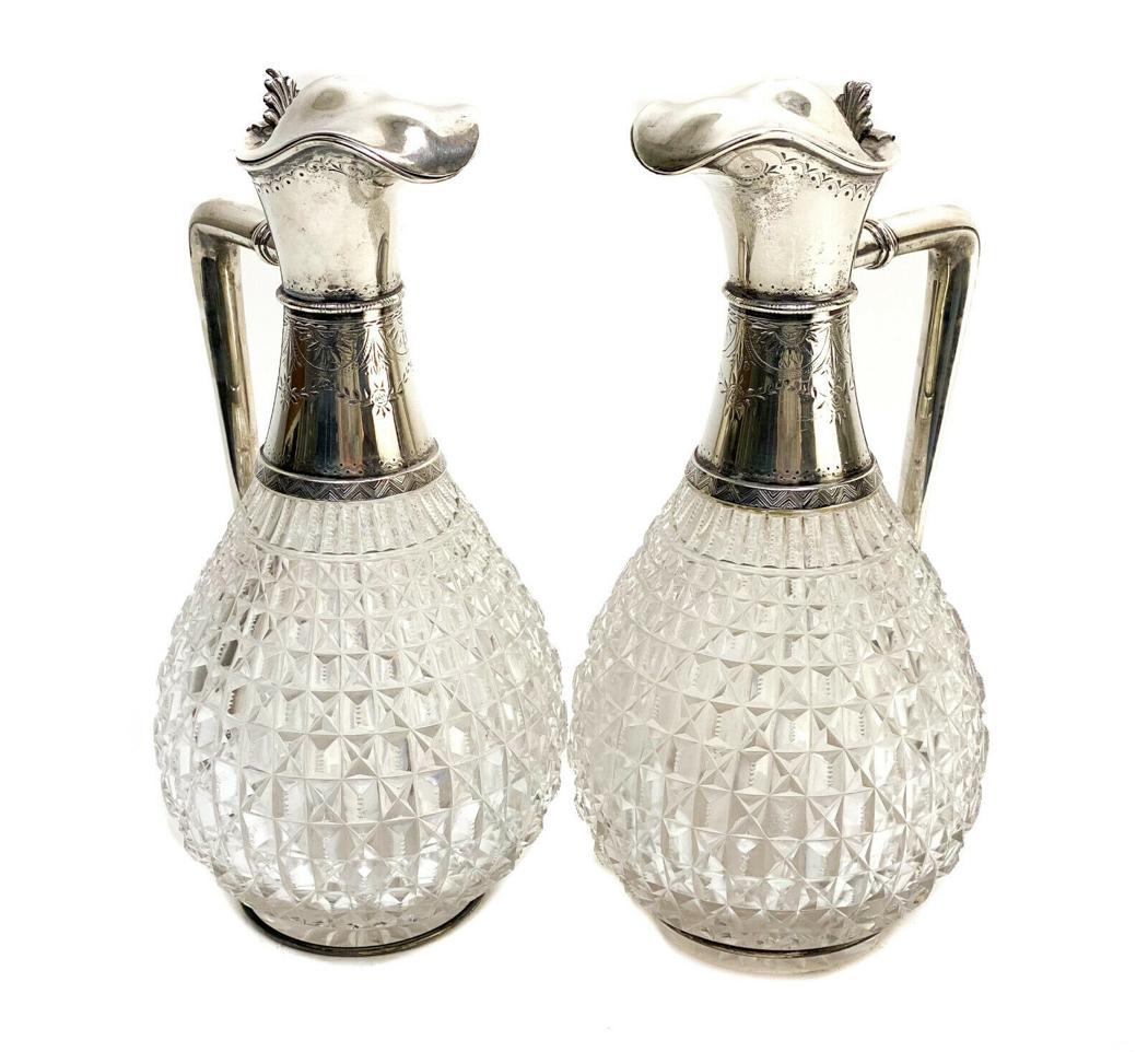 Gorham Sterling Silver Overlay Cut Glass Decanters (1 of 7)