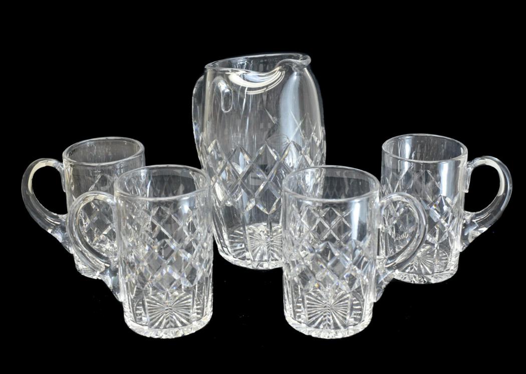 5pc Cartier Crystal Water Pitcher & Mug Set in CTC3 (1 of 7)