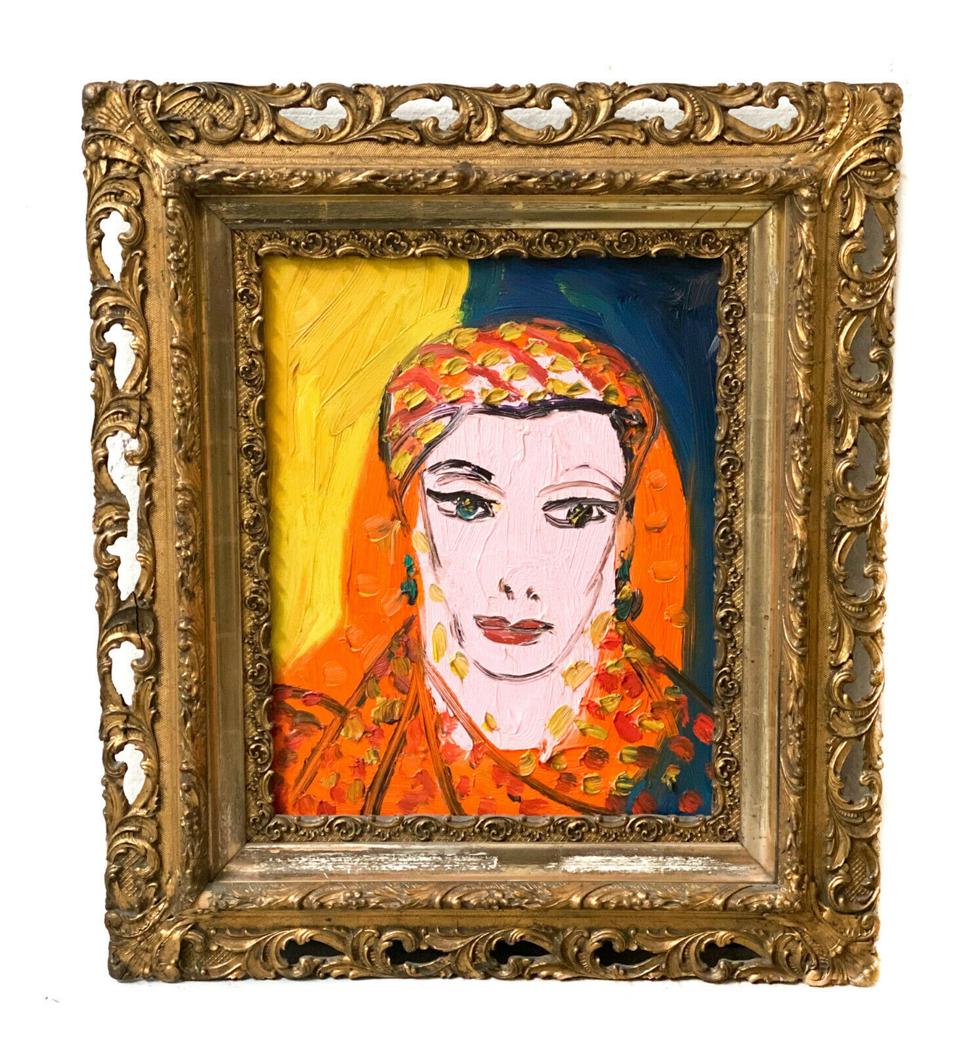 Hunt Slonem (American 20th C.) Oil on Canvas Portrait (1 of 6)