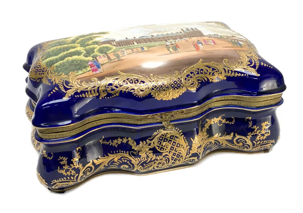 Sevres France Porcelain Large Box, (1 of 7)