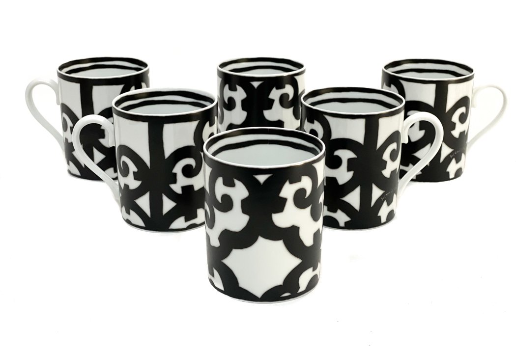 6 Hermes Balcon du Guadalquivir Black Mugs (1 of 6)
