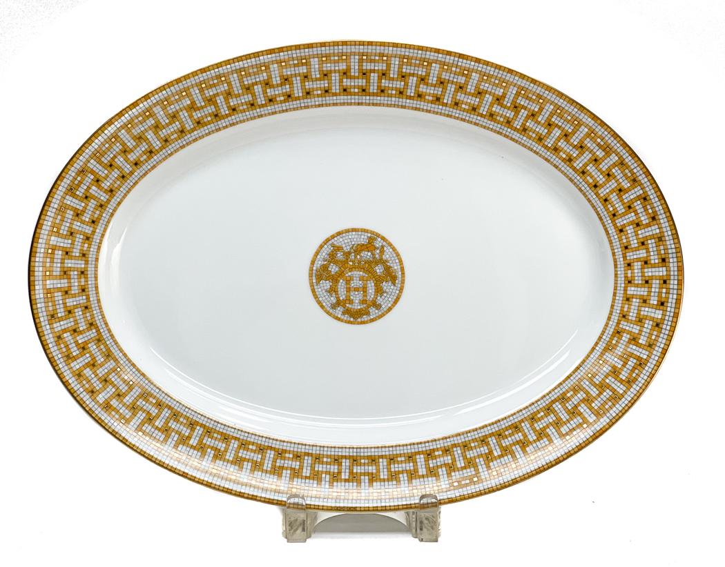 Hermes France Large Serving Tray in Mosaique Au 24 (1 of 6)