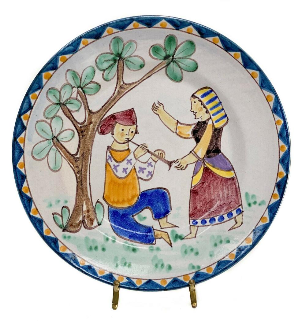 V. Pinto Vietri Italy Ceramic Plate Charger  Majolica (1 of 3)
