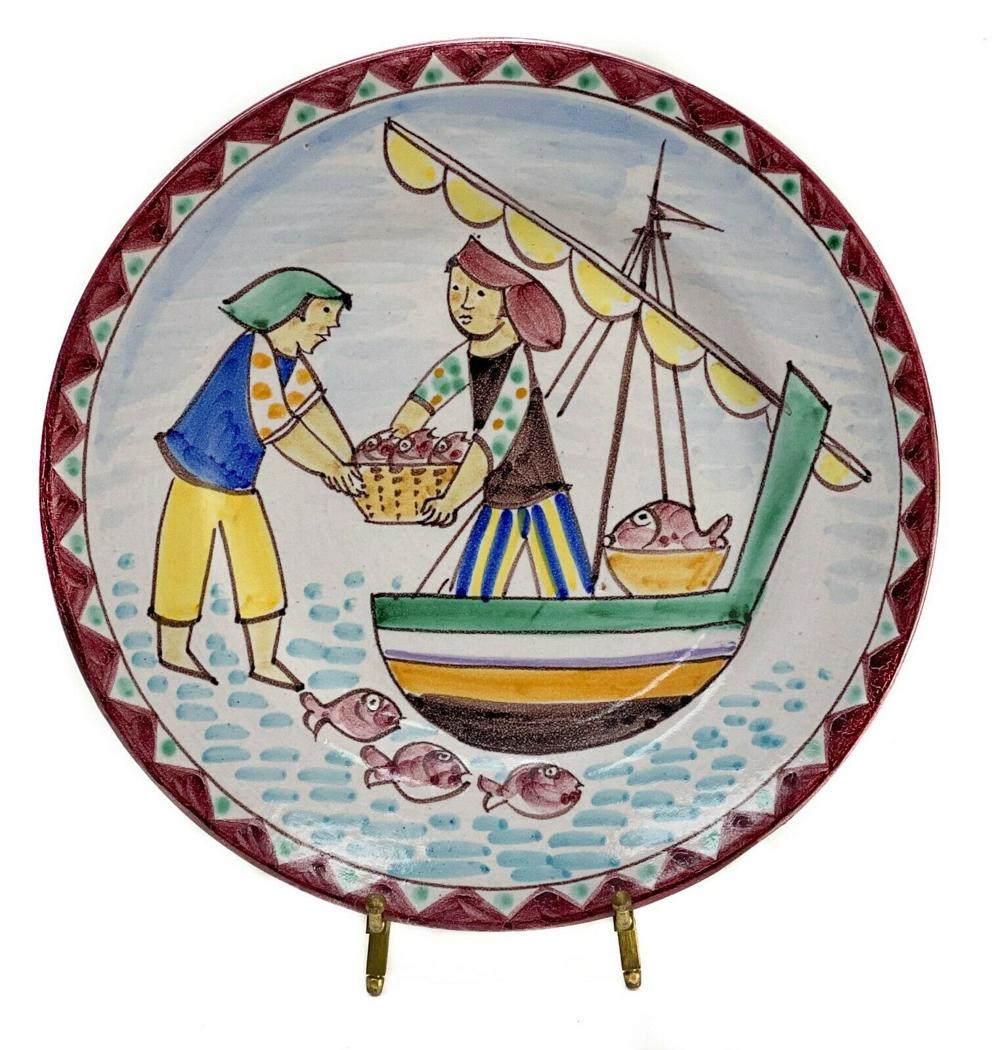 V. Pinto Vietri Italy Ceramic Plate Charger  Majolica (1 of 3)