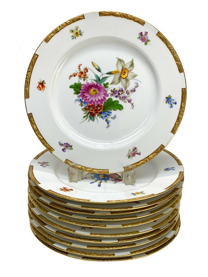 12 Royal Berlin KPM Porcelain Dessert Plates, c1900 (1 of 4)