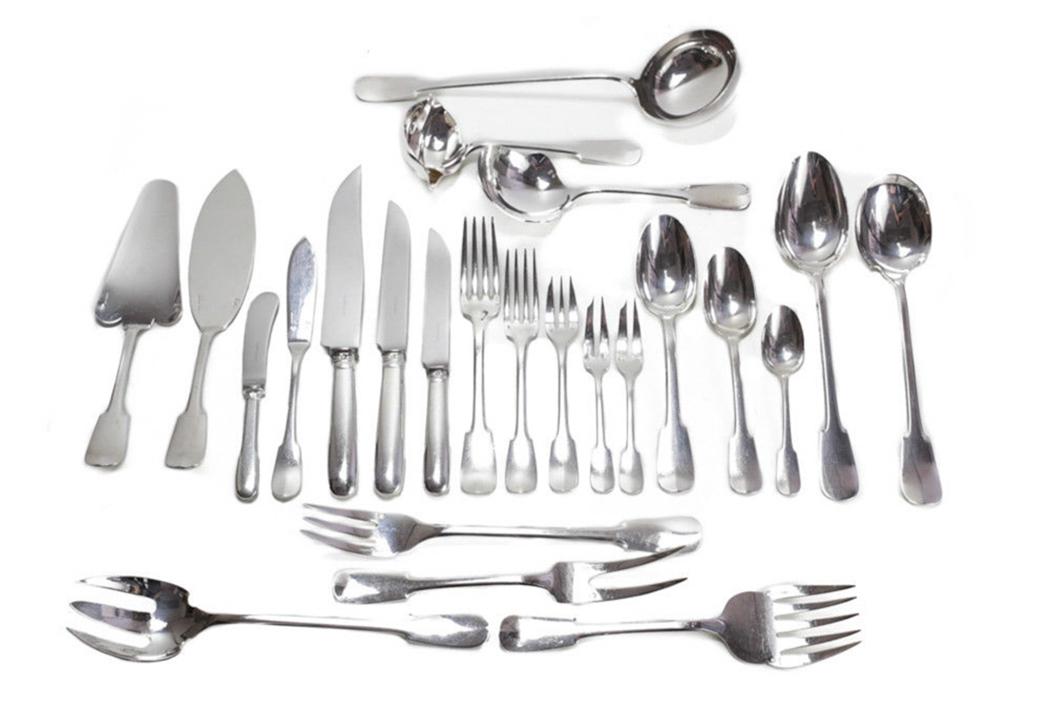 Christofle Cardeilhac Silver 9pc Flatware for 12 Anjou (1 of 7)