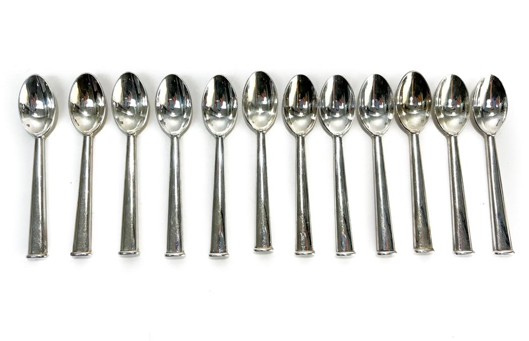 12 Hermes France Silver Demitasse Spoons in Comete (1 of 5)