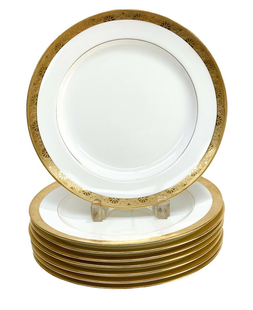 8 Minton for Tiffany & Co. Porcelain Dinner Plates (1 of 5)