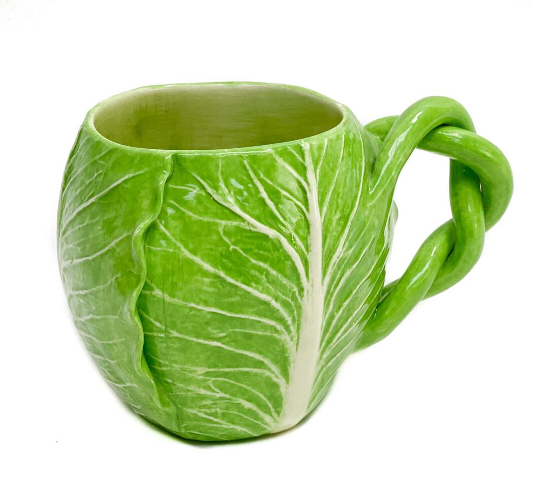 Dodie Thayer Jupiter Pottery Lettuce Leaf Earthenware (1 of 6)