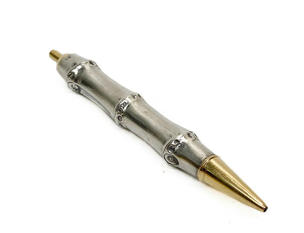 Gucci Italian Sterling Silver Bamboo Pen (1 of 5)