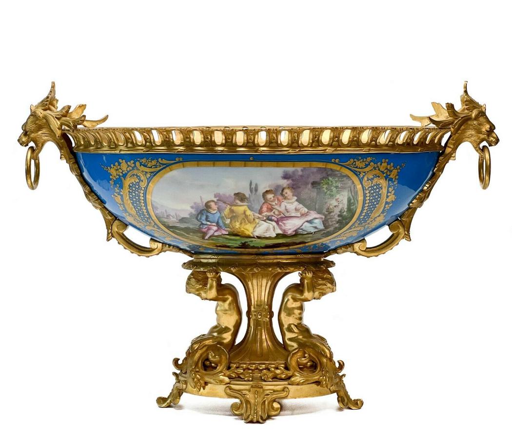 Sevres Gilt Bronze Mounted Hand Painted Porcelain (1 of 9)