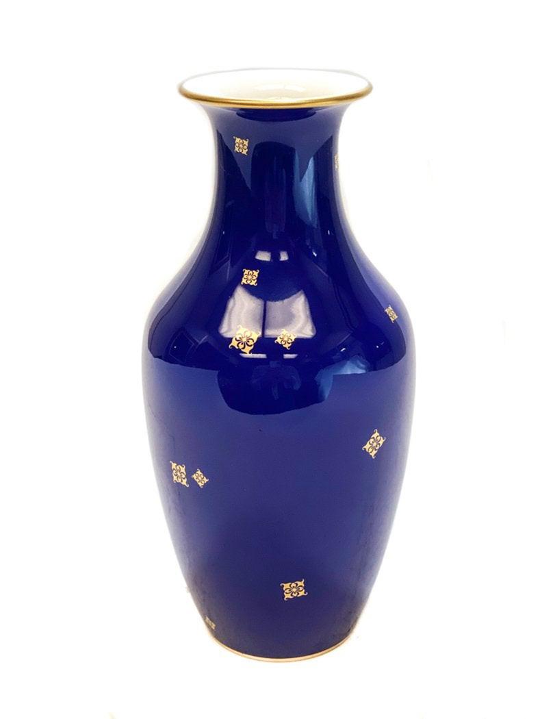 Manufacture Sevres Porcelain Vase, Blue and Gilt 1924 (1 of 5)