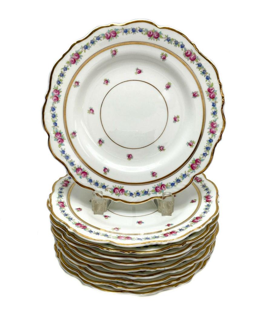 10 Cauldon Porcelain Floral & Gilt 8.6 inch Plates (1 of 3)