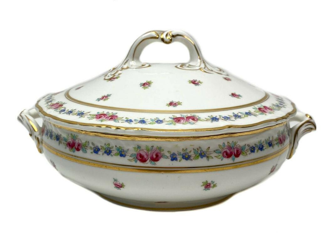 Cauldon England Porcelain Floral & Gilt Lidded Tureen (1 of 7)