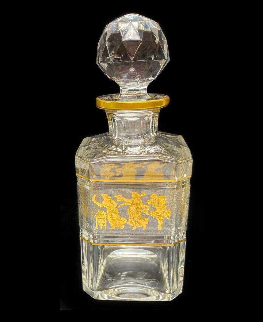 Val Saint Lambert Glass Gilt Decanter Danse de Flore (1 of 10)