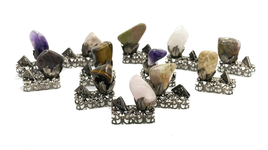 12 Continental Silver Polished Specimen Card Holders (1 of 6)