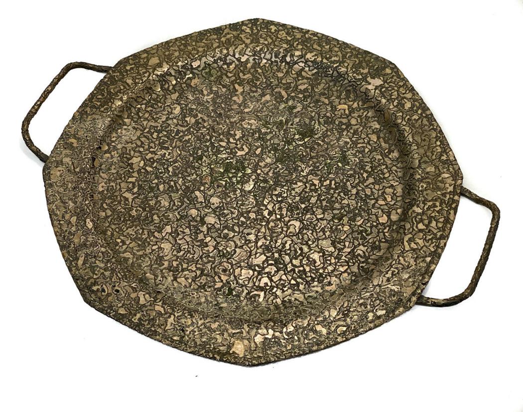 Roycroft Silver Copper  Octagonal Lobed Tray (1 of 4)